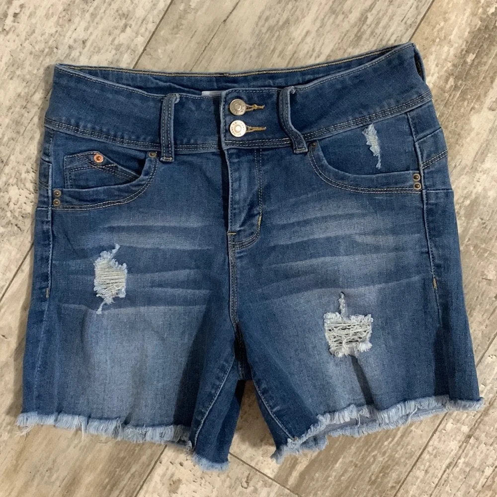 YMI mid rise jean shorts